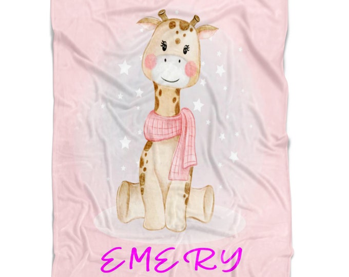 Baby Blankets Custom Baby Blankets Baby Giraffe Blankets Personalized Baby Blankets Baby Shower Gifts