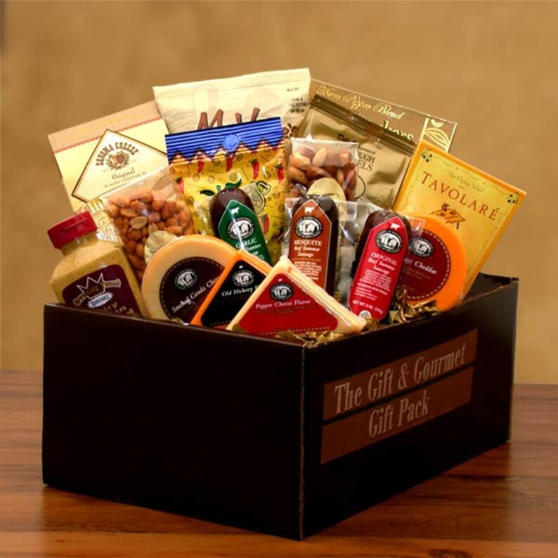 Meat and Cheese Gift Box Savory Selections Gift & Gourmet Gift Etsy