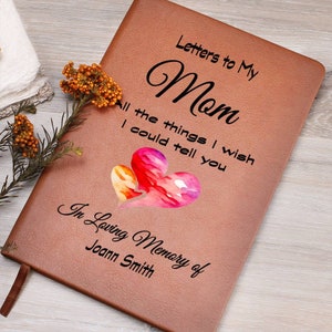 Cartas al diario de duelo de mi mamá, regalo del diario conmemorativo de la pérdida de la madre, diario de duelo de la pérdida de mamá, regalo de simpatía Madre en el cielo