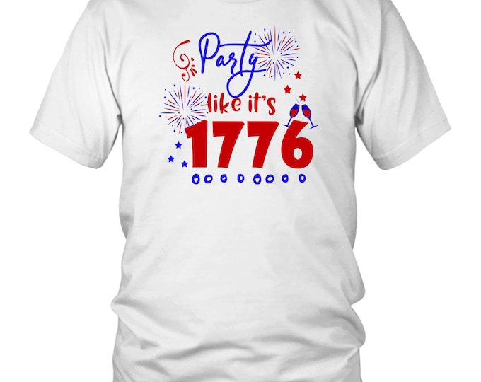 4th of July Shirt Unisex 4th of July Tee 4th of July Celebration Shirt  Patriotic Shirts Party Like It's 1776 Tee - District Unisex Shirt