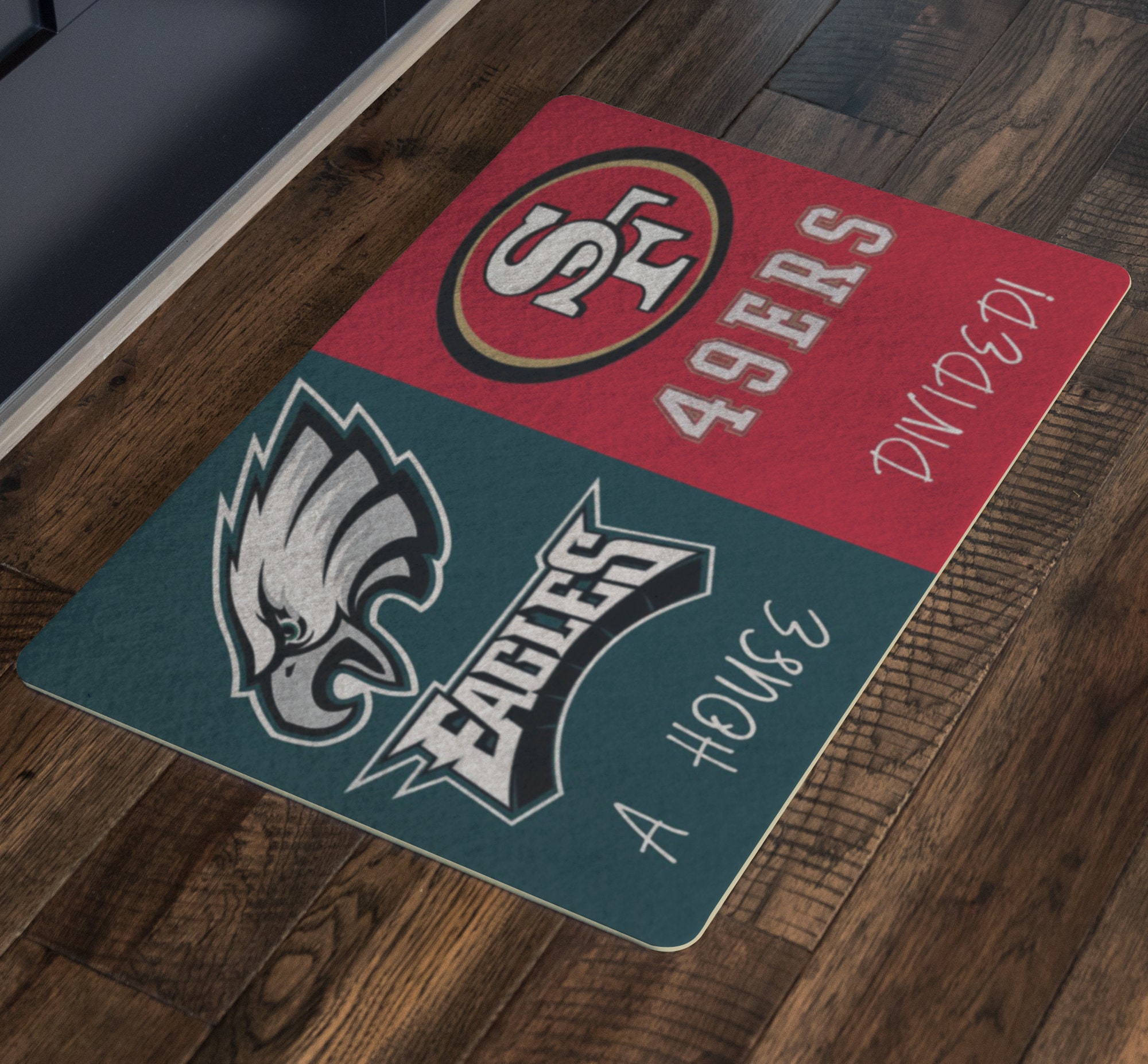 Details about House Divided Man Cave Penguins Blues Doormat Details about House Divided Man Cave Penguins Blues Doormat