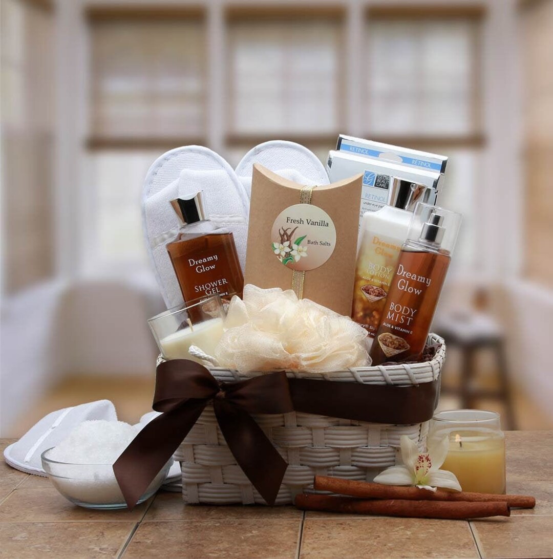 Women's Gift Baskets Spa Gift Basket for Her Sweet Blooms Spa Gift Basket  Mother's Day Gift Baskets deluxe spa products