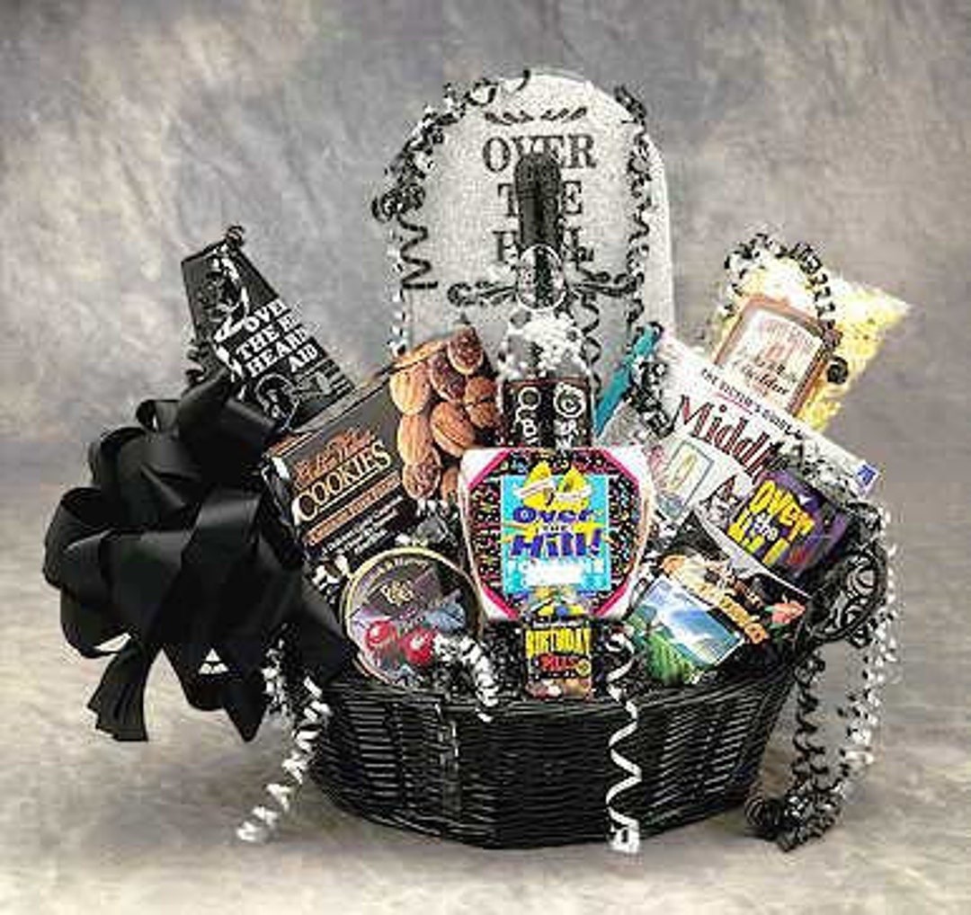 Birthday Gift Basket Over the Hill Birthday Basket Gift Basket for Her