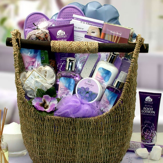 Women's Gift Baskets Spa Gift Basket for Her Lavender Sky Ultimate