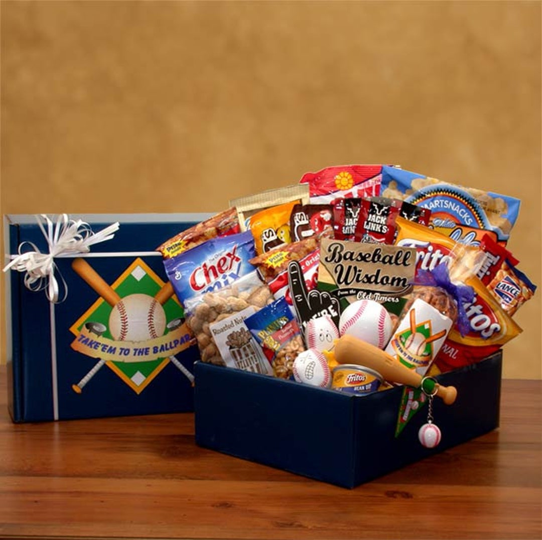 Baseball Fan Gift Basket Care Package for Sports Fan Take Em to the