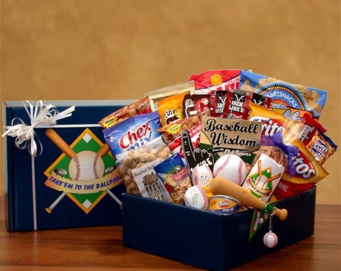 Baseball Fan Gift Basket Care package for Sports Fan Take Em To The Ballpark Baseball Gift Pack Baseball Player Gift Basket