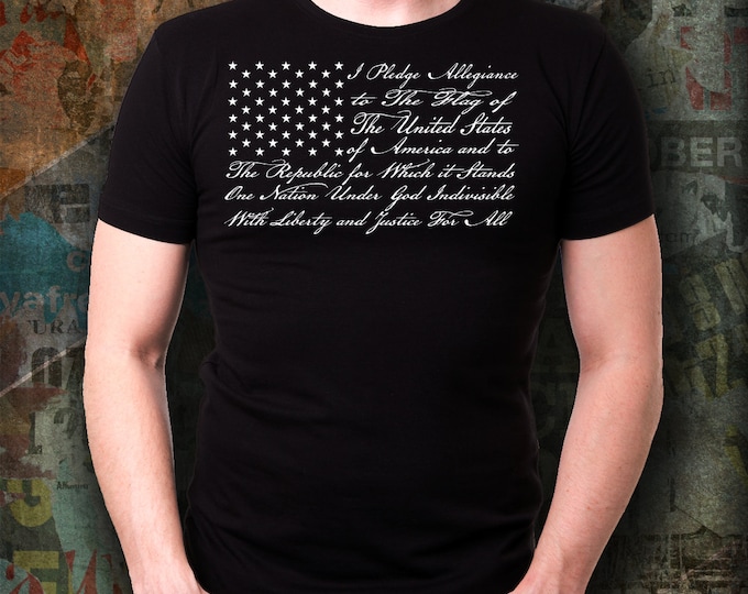 Pledge of Allegiance T-shirt/ Pledge of Allegiance Flag shirt/ Flag shirt/ American Flag shirt/ Patriotic American Flag Shirt/ T-shirt Gift