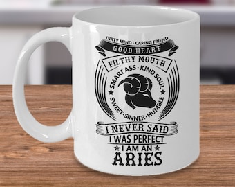 Funny Aries Mug/ Aries Coffee Mug/ Gift Mug for Aries/ Birthday Gift Mug for Aries/ Birthday Sign Mug/ Astrology Sign Aries Mug/ B-day Mug