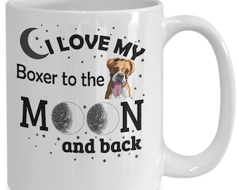 I Love My Boxer To The Moon And Back Gift Mug