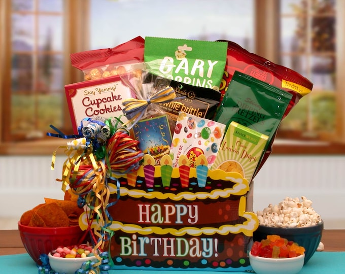 Birthday Snack Box You Take The Cake Birthday Gift Box Happy Birthday cake themed gift box Birthday Girl Gifts Birthday Boy Gifts