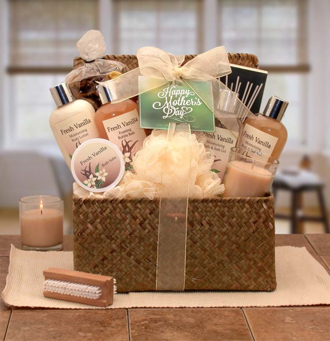 Mother's Day Gift, Caramel & Cream Spa Gift Box, Spa Gift Basket, Spa Care  Package, Gift For Her, Gift For Wife, Gift For Mom,Gift For Women
