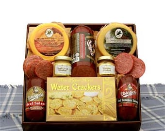 Meat and Cheese Gifts Hearty Favorites Meat & Cheese sampler Meat and Cheese Lover Care Package Meat And Cheese Gift for Him and Her