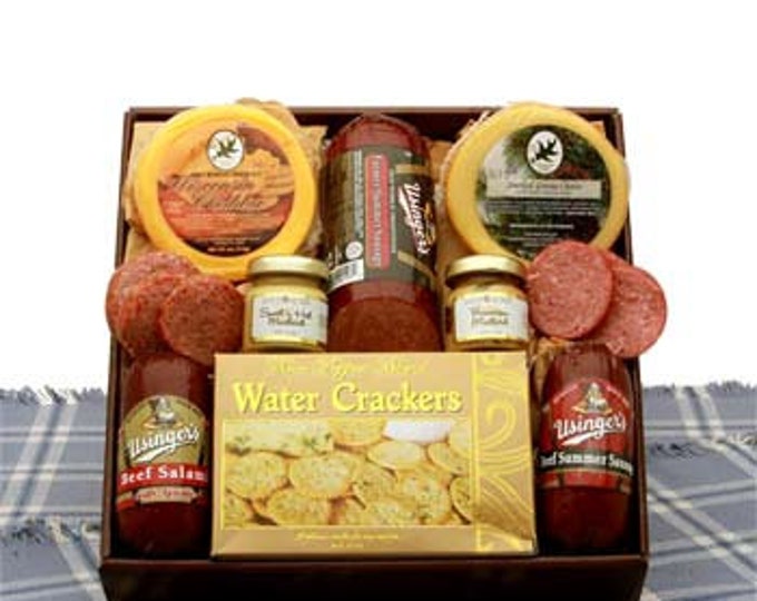 Meat and Cheese Gifts Hearty Favorites Meat & Cheese sampler Meat and Cheese Lover Care Package Meat And Cheese Gift for Him and Her