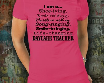 Funny Teacher T-shirt/ Daycare Teacher T-shirt/ Unisex Teacher T-shirt/ Daycare Shirt for Teacher/ Daycare T-shirt for Co-Worker