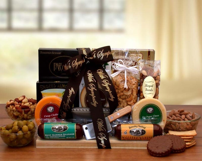 Sympathy Gift Baskets With Our Deepest Sympathy Gourmet Gift Board Bereavement Gift Memorial Gift Condolence Gift Basket