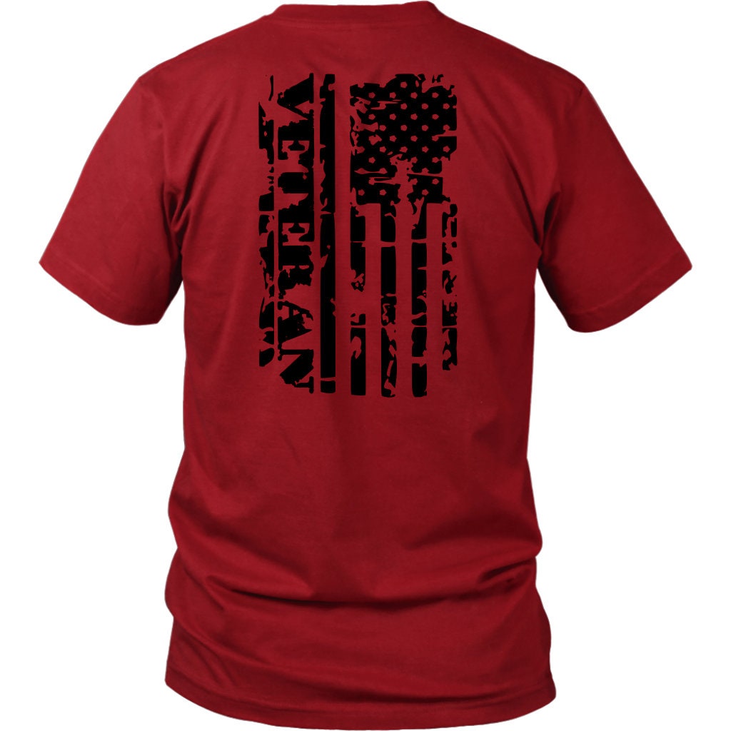 Veteran Distressed Flag Shirt Gift Shirt for Veterans Military ...