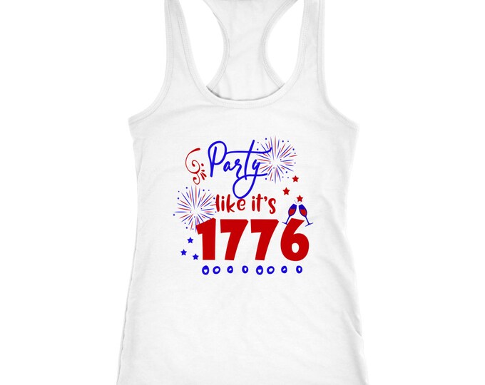 4th of July Shirt Womens 4th of July Tank Top 4th of July Racerback Tank - Next Level Racerback Tank