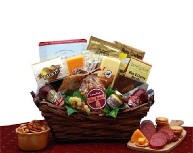 Meat and Cheese Gifts Gourmet Delights Gift Basket Meat and Cheese Lover Care Package Meat And Cheese Gift for Him and Her