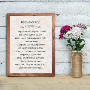 Irish Blessing May There Always Be Work for Your Hands to Do May Your Purse Always Hold a Coin or Two DIGITAL Art Print Ireland Wedding Gift
