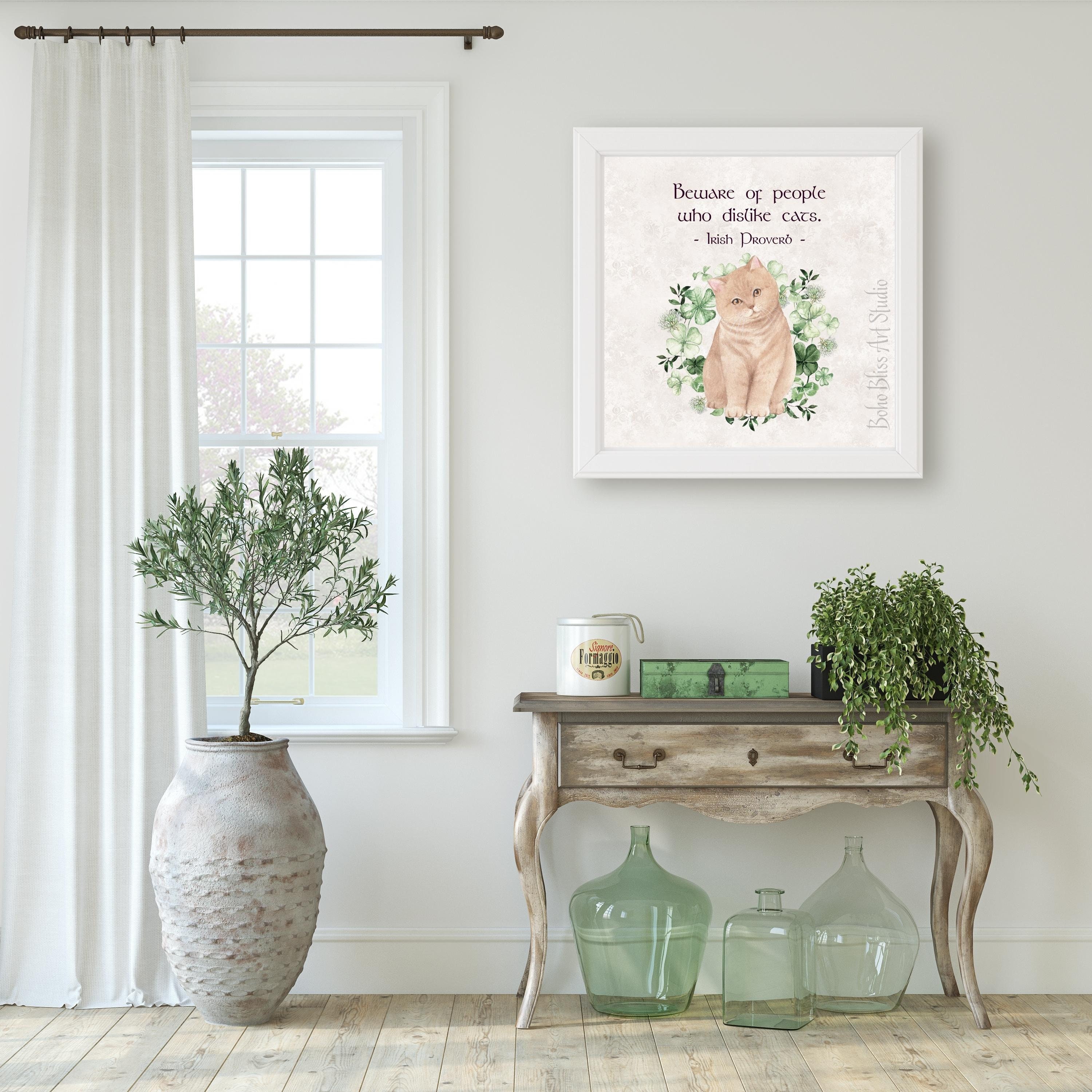Irish Proverb Printable Wall Art Graduation Gift for Cat and Ireland
