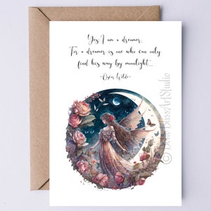Citazione di Oscar Wilde Sì, sono un sognatore Carta DIGITALE Citazione ispiratrice Carta STAMPABILE Carta di laurea Carta con citazione motivante Download immediato