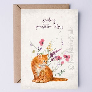 Cartão Digital de Simpatia - Envio de Vibrações Pawsitivas - Cartão Inspirador para Amantes de Gatos - Separação de Divórcio, Melhora, Apoio, Recuperação, Doença