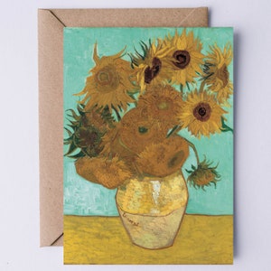 Vincent van Gogh Karte zum Ausdrucken | 'Vase mit zwölf Sonnenblumen' Öl Auf Leinwand 1888 | Berühmte Künstler Blanko Grußkarte Digital Download