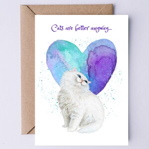 Carte de rupture de chat imprimable chaton divorce carte numérique pour elle carte de rupture drôle carte de soutien numérique pour amoureux des chats téléchargement immédiat