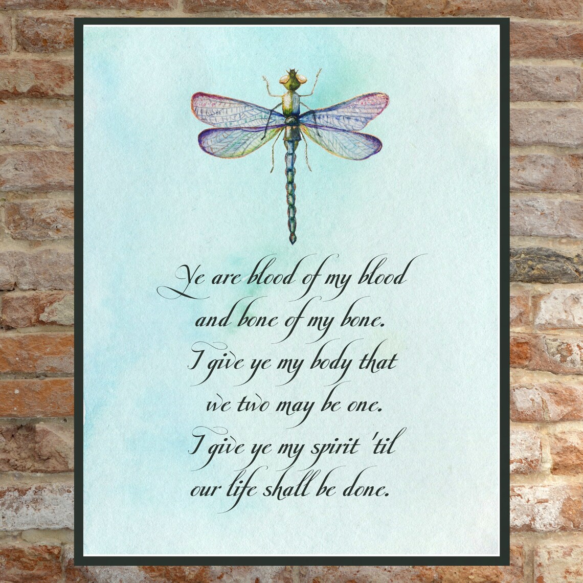 Outlander Wedding Vows of Claire & Jamie Ye are Blood of My Etsy