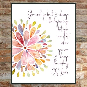 Citation De C S Lewis Vous Ne Pouvez Pas Revenir En Arriere Etsy Canada