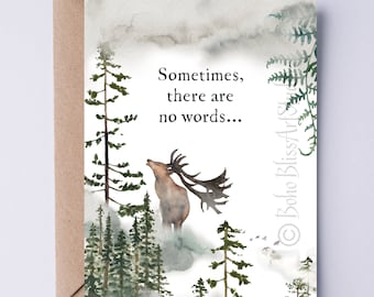 Sympathy Card Loss of Father Husband Son Sympathy Card Printable Condolences Greeting Card - Nature Card Men