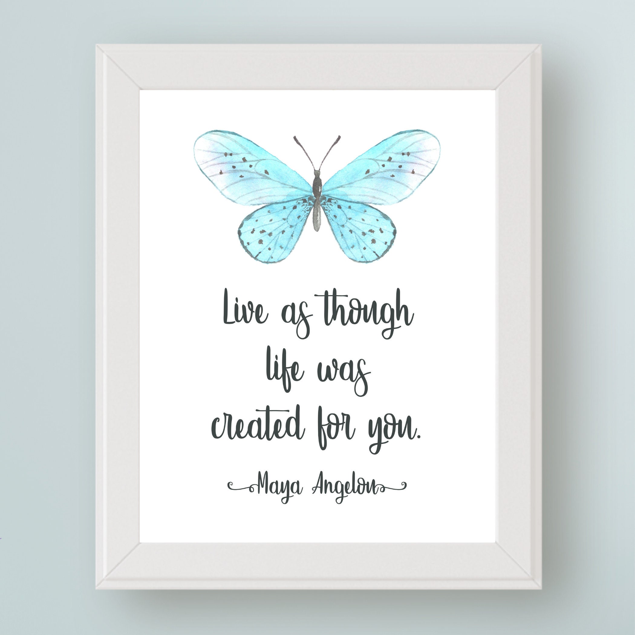 Maya Angelou Quotes For Graduation Maya Angelou Quote Printable Graduation Gift Live As Though | Etsy