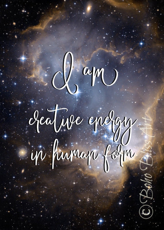 Soy Energia Creativa En Forma Humana Potenciando El Arte De Etsy