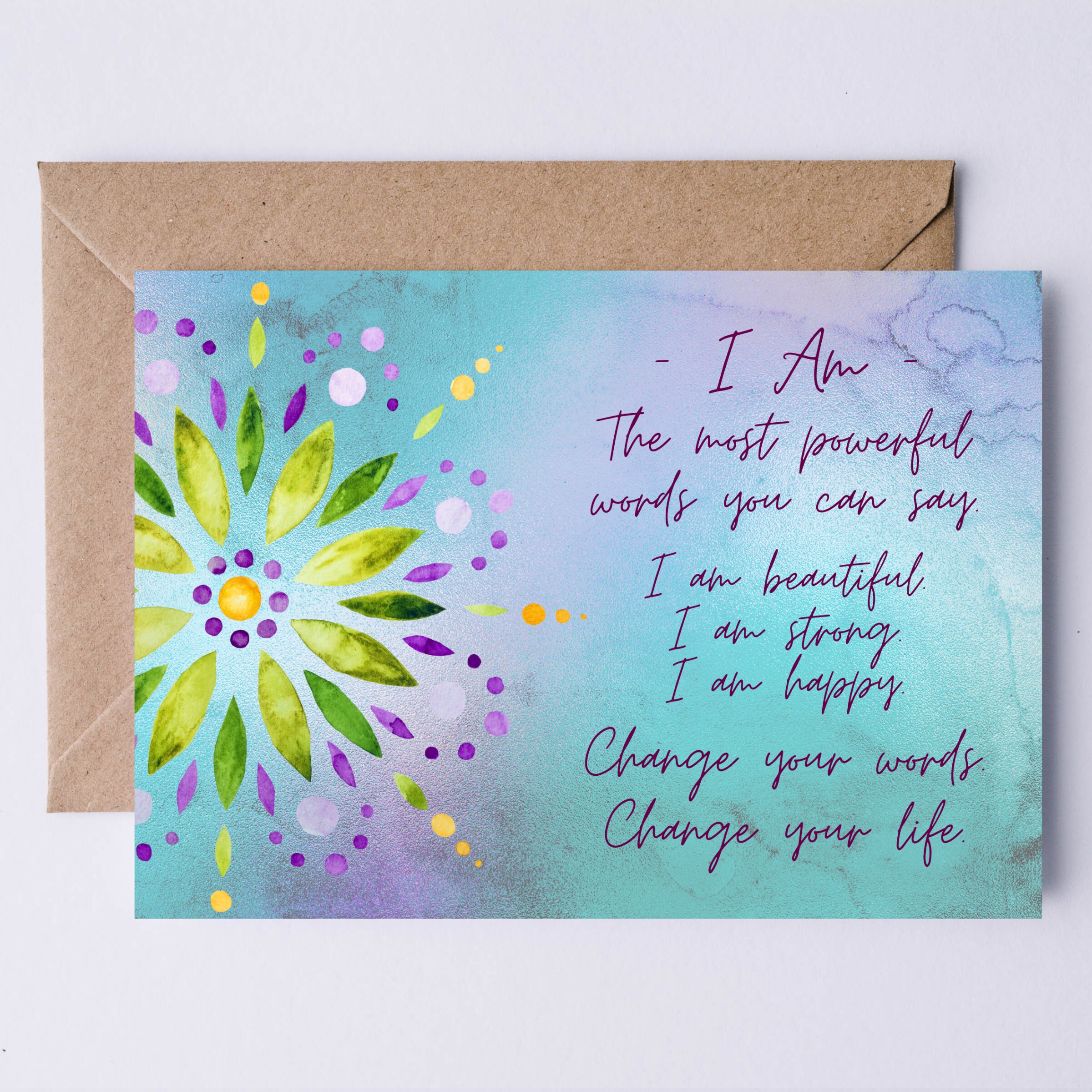 Self-help Printable Card I Am the Most Powerful Words You - Etsy UK self-help-printable-card-i-am-the-most-powerful-words-you-etsy-uk