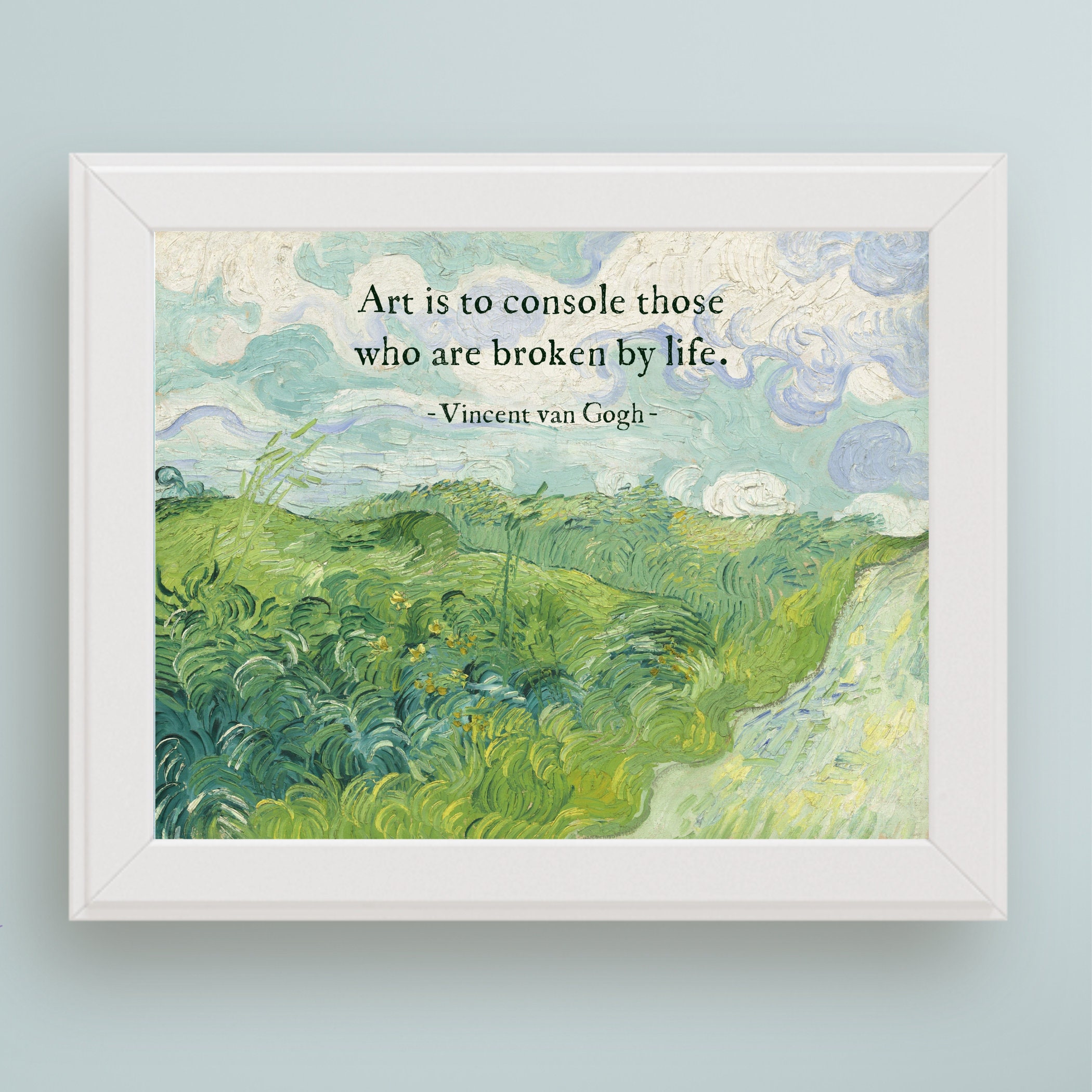 Vincent van Gogh Zitat Druckbare Wandkunst Kunst ist es Etsy.de