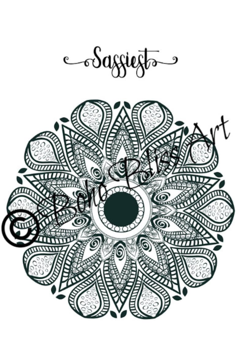 5 empowering quote mandala coloring sheets diy mandala etsy