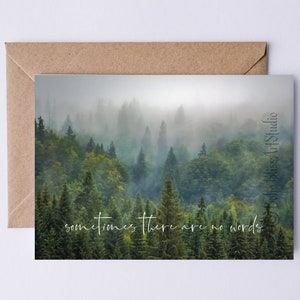 Parfois, il n'y a pas de mots carte de sympathie numérique imprimable carte de condoléances - carte du souvenir de la nature carte de condoléances téléchargement immédiat