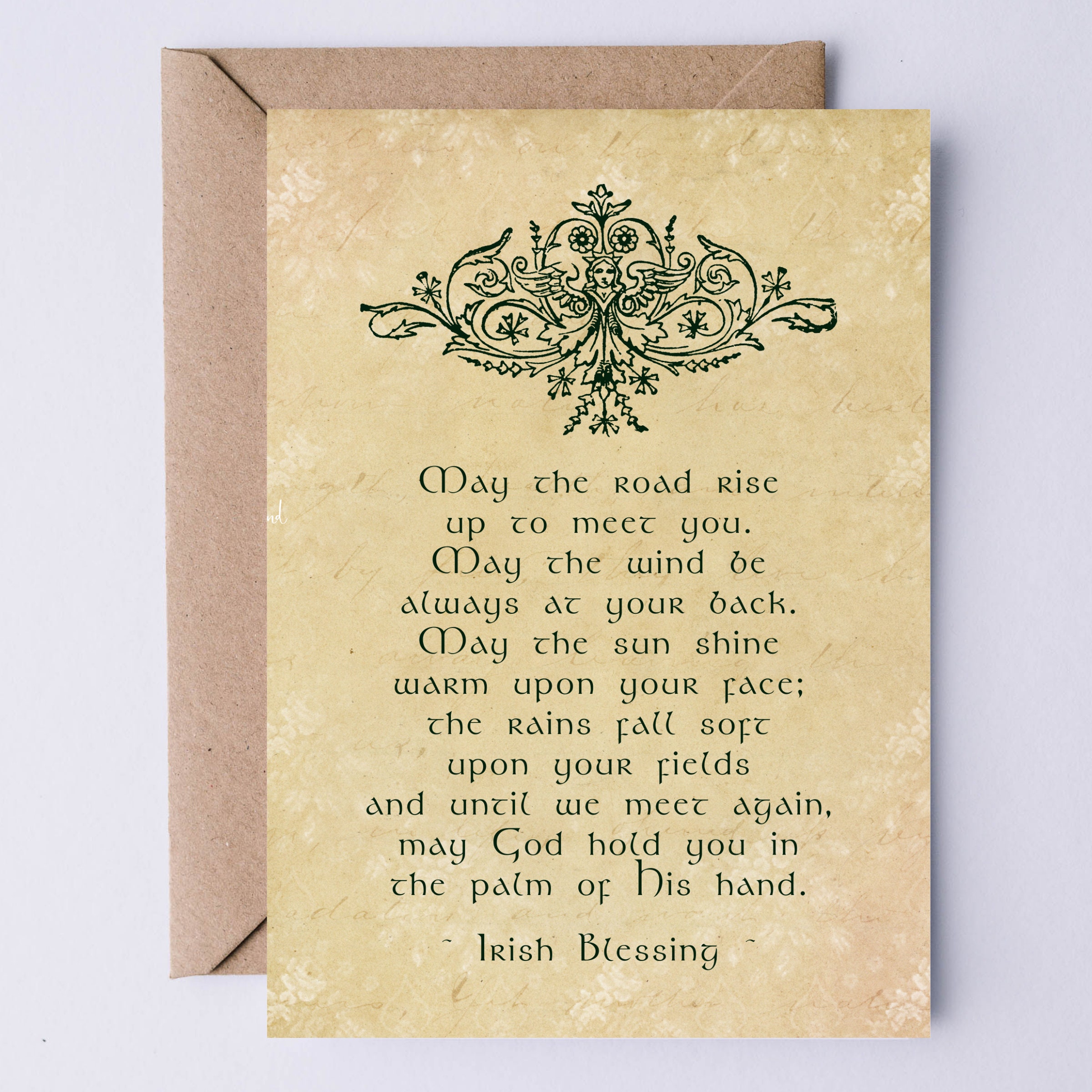 Irish Blessing Printable Card May the Road Rise up to Meet Etsy