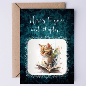 Cartão de Divórcio de Gato Cartão de Apoio ao Divórcio PARA IMPRIMIR Aqui está o seu próximo capítulo Cartão Digital de Apoio ao Divórcio de Gatinho Download instantâneo