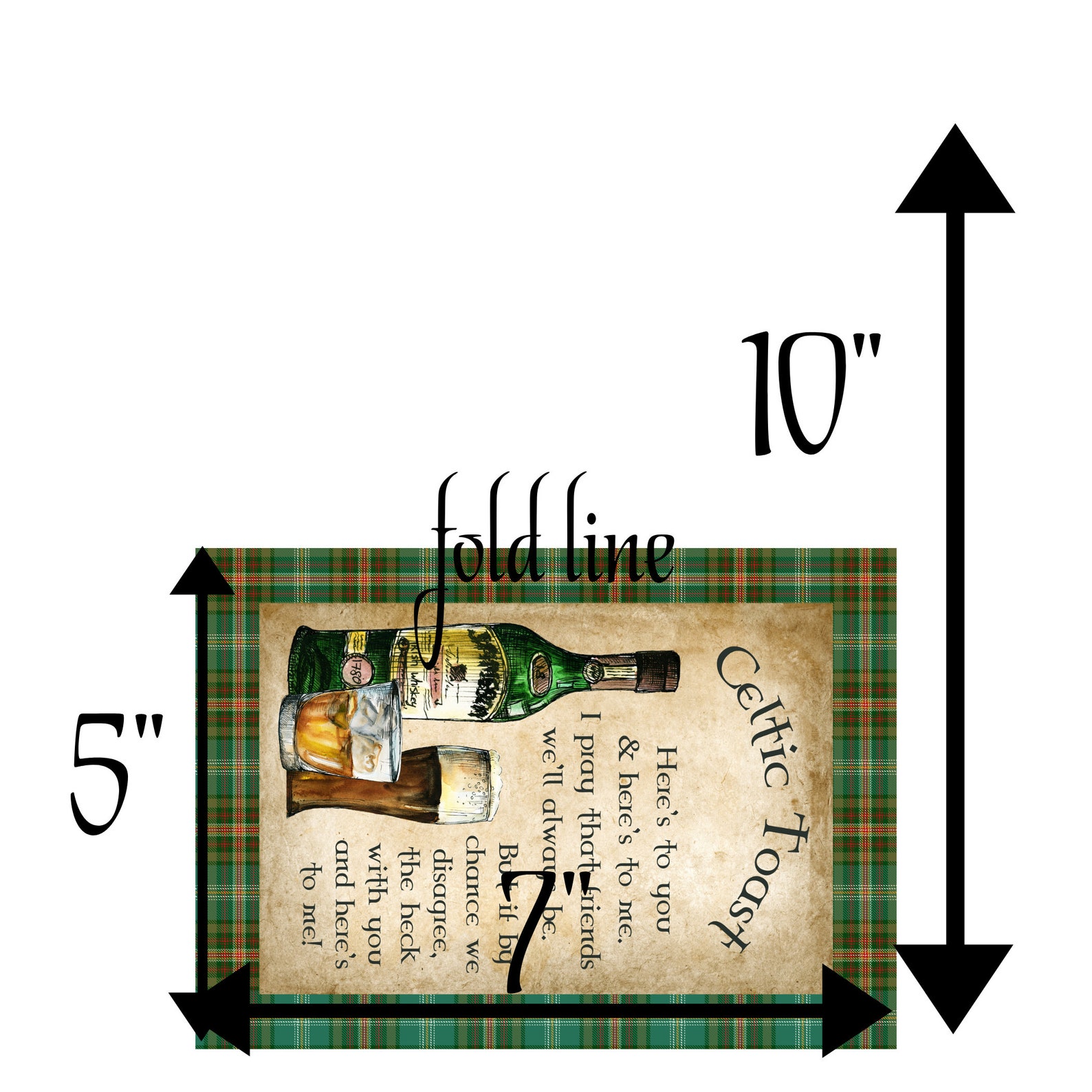 Celtic Toast Printable Card Here's to You & Here's to Me I Pray That