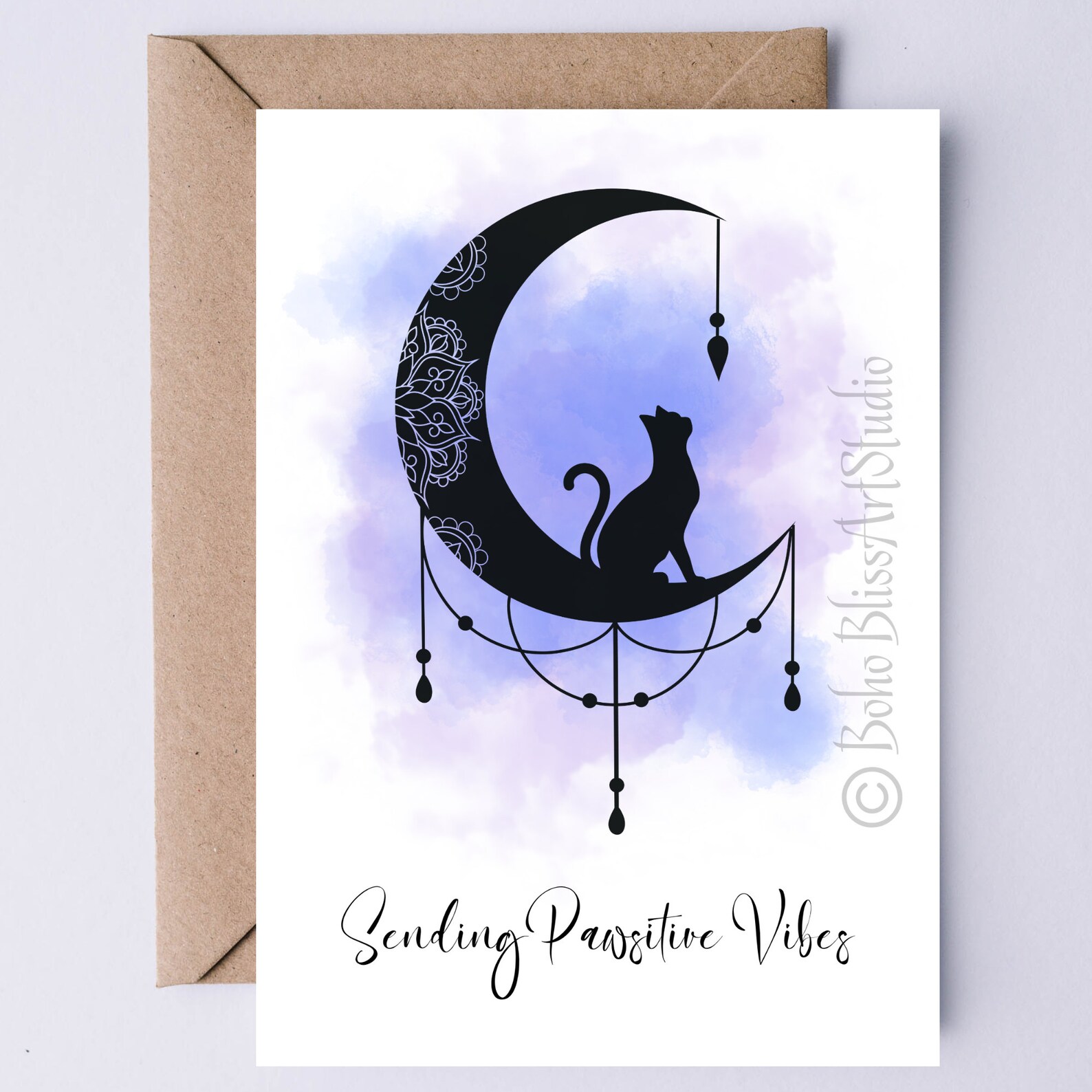 Pawsitive Card Cat Get Well DIGITAL Card - Cat Card Emotional Support Sympathy Divorce ...