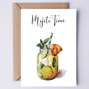 Cartão Divórcio Mojito DIGITAL Parabéns Cartão IMPRIMÍVEL Aniversário Divórcio Novo Emprego Casa Noivado Aposentadoria