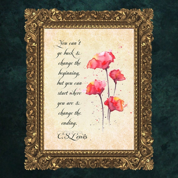 Citation De C S Lewis Vous Ne Pouvez Pas Revenir En Arriere Etsy