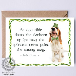 Au fur et à mesure que vous descendez la rampe de la vie... CARTE NUMÉRIQUE pour toast irlandais Carte imprimable Irlande drôle Carte de remise des diplômes Carte de la Saint-Patrick