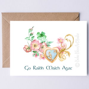 Irisch-Gälisch Danke DIGITAL Karte Go Raibh Maith Agat May You Have Goodness DRUCKBARE Irland Dankbarkeit Karte Sofort Download