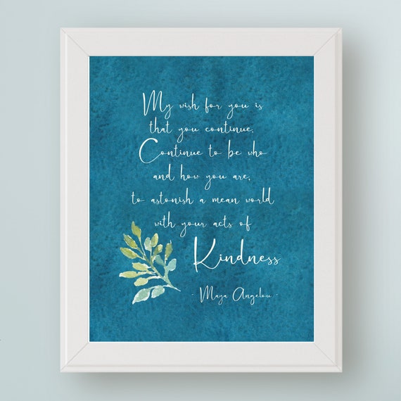 Maya Angelou Citation Printable Wall Art Cadeau De Fin Etsy France