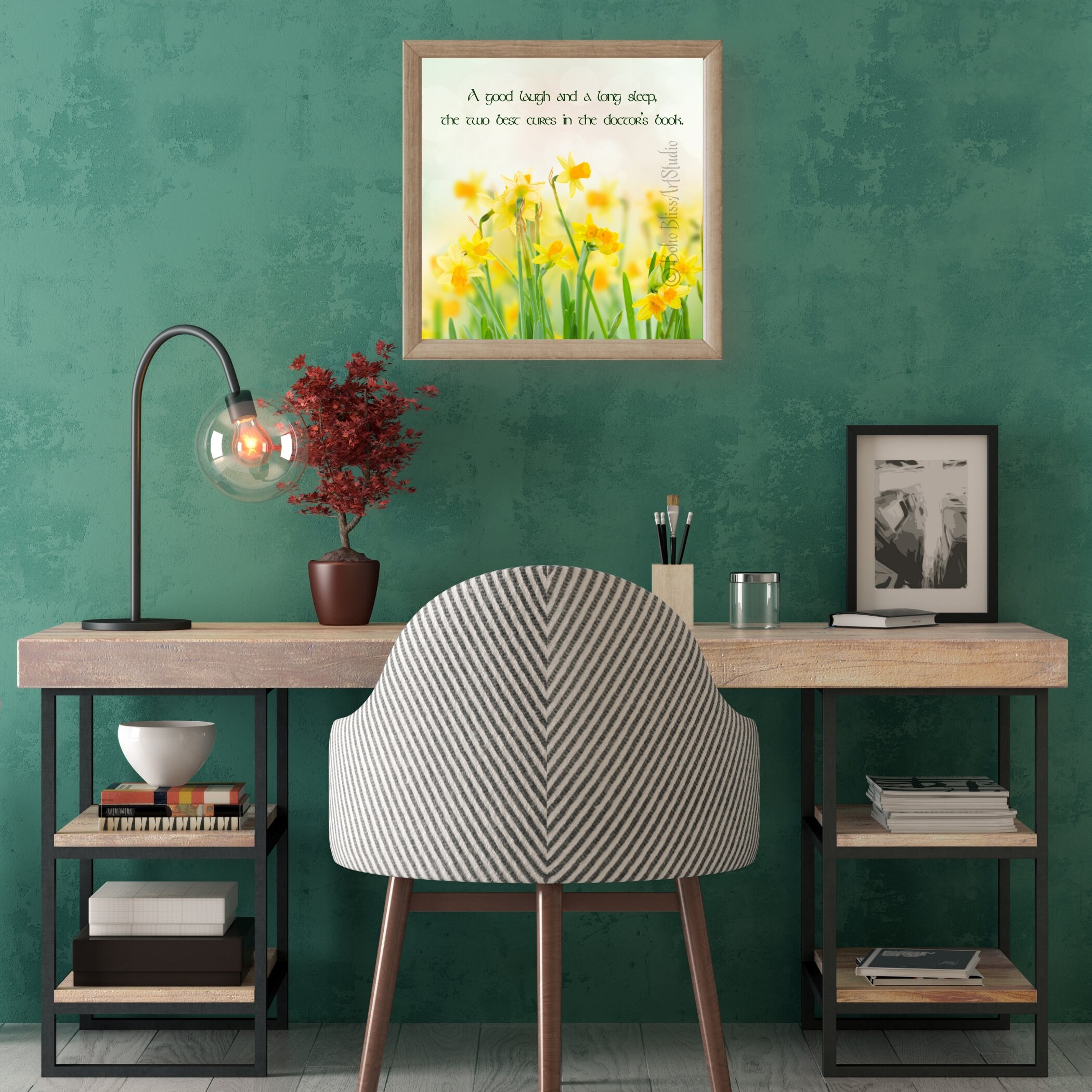 Irish Art Printable Daffodil Digital Wall Art Irish Proverb A Good ...