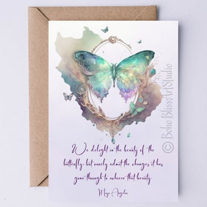 Citation de Maya Angelou Nous aimons la beauté du papillon... Carte de remise de diplôme numérique - Carte d'aide pour le divorce et la rupture à imprimer