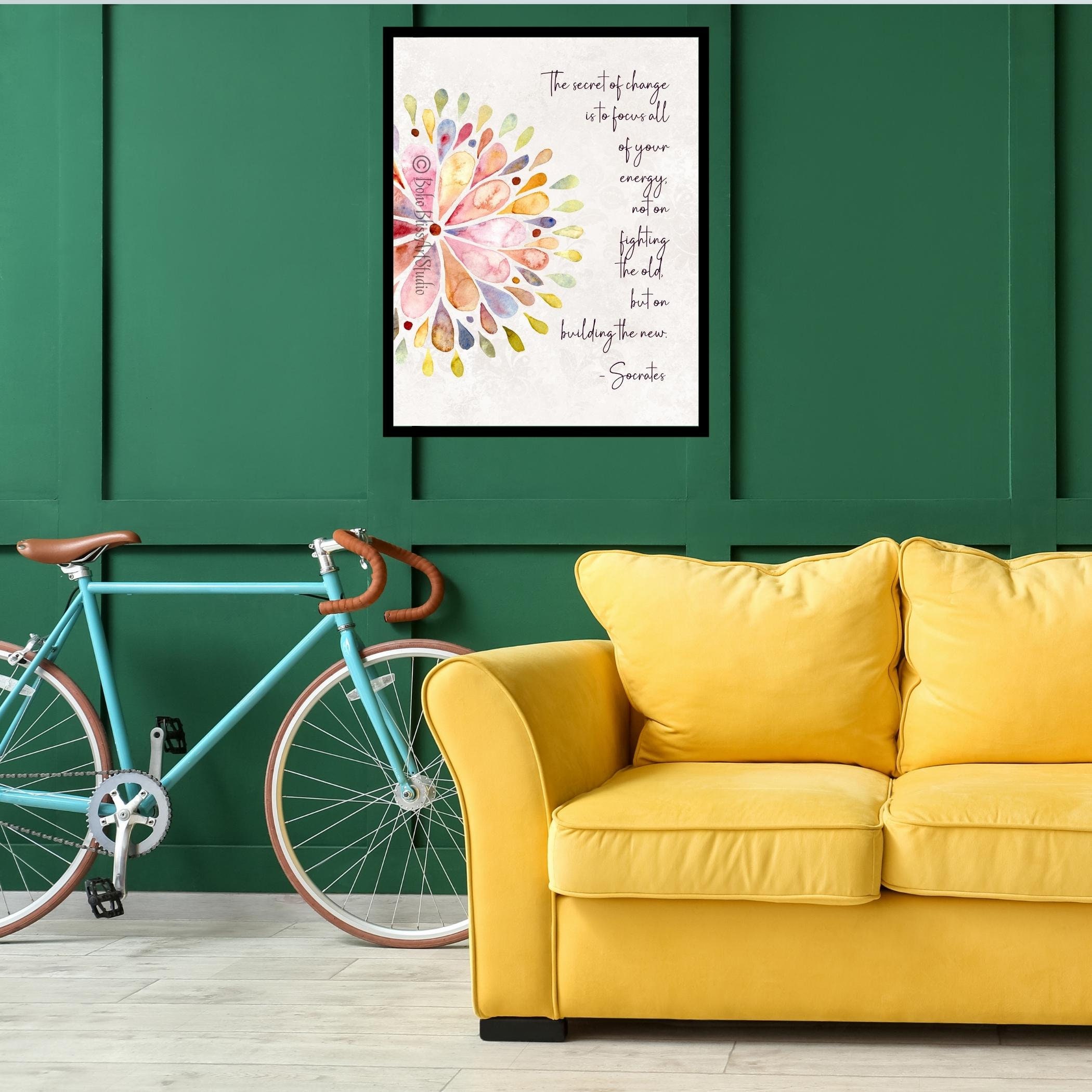 Socrates Quote Printable Wall Art: The secret of change is to | Etsy België