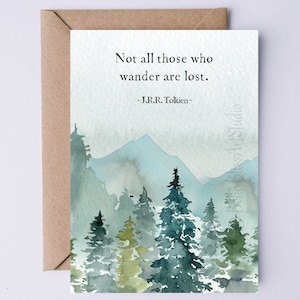 Non tutti coloro che vagano sono perduti Citazione di JRR Tolkien DIGITALE Carta citazione ispiratrice Carta STAMPABILE per il supporto al recupero della laurea